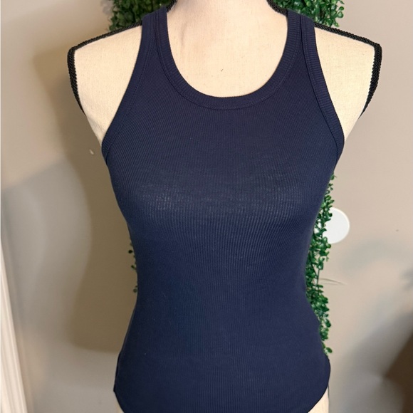 J. Crew Navy Ribbed Tank Top - Picture 2 of 4